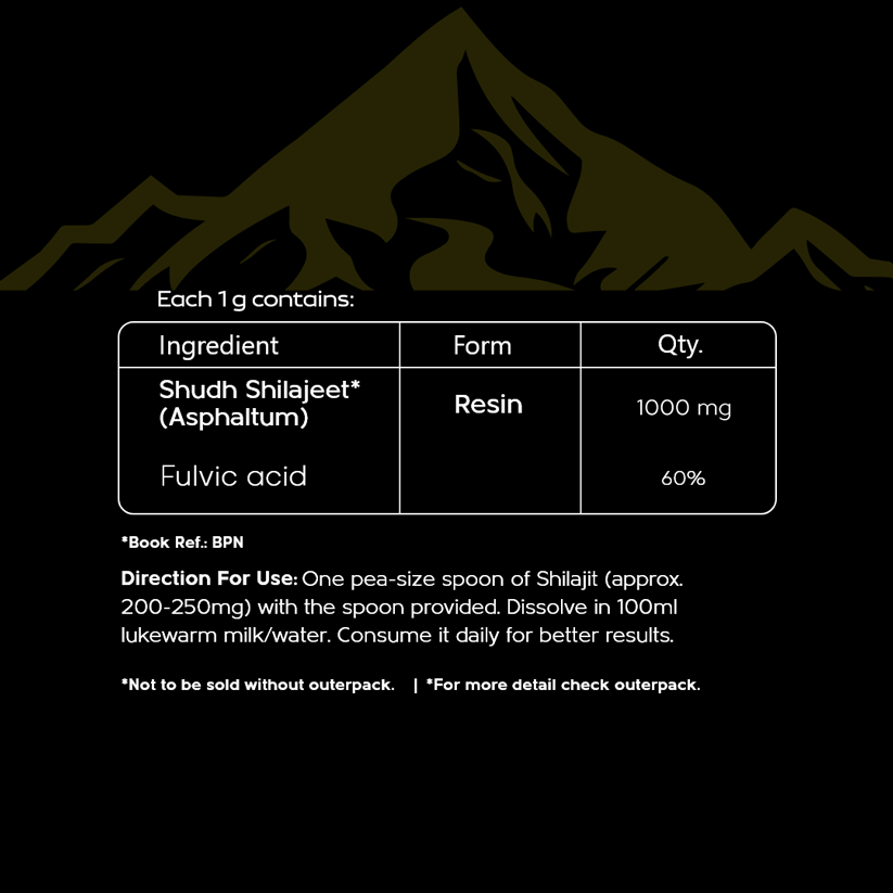 100% Pure Himalayan Shudh Shilajeet