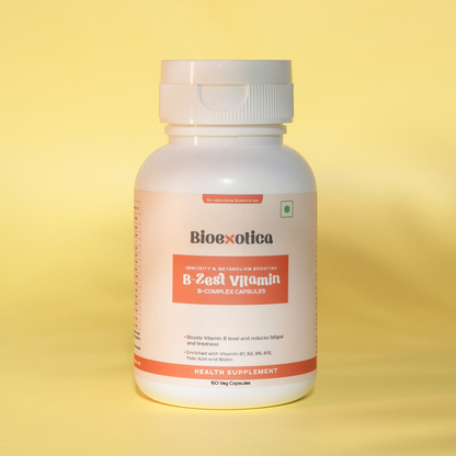 Bioexotica B-Zest Vitamin B-Complex Capsules | To increase Vitamin B levels & reduce stress levels
